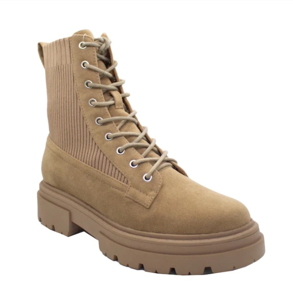 Cozzy Girl Journey Suede Combat Ankle Boots City Urban Women Size 6 - Picture 2 of 5